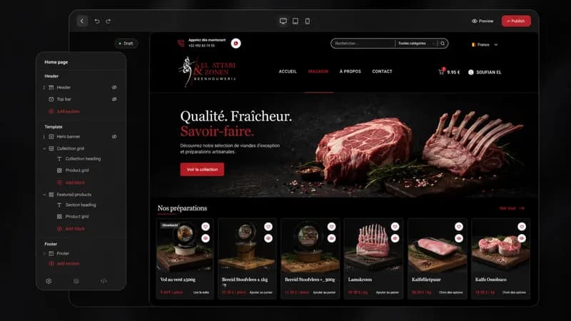 CreaStore e-commerce